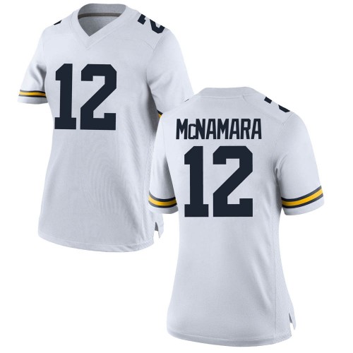 Cade McNamara Michigan Wolverines Women's NCAA #12 White Game Brand Jordan College Stitched Football Jersey ZQI6554BI